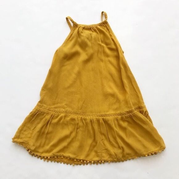 Old Navy mustard guazy drop waist dress EUC XS(5T) - Picture 4 of 4